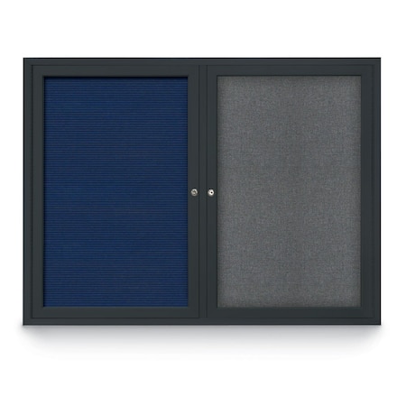 United Visual Products Corkboard, Synthetic Forbo/Satin, 60" X36" UV405-SATIN-FORBO
